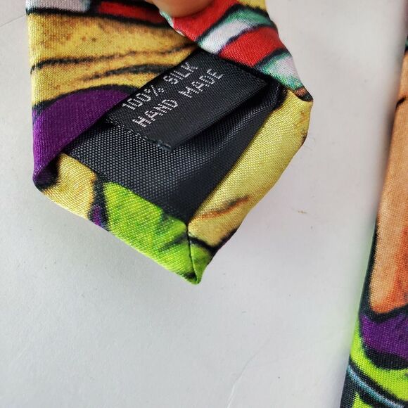 Golfing Luxury Silk‎ Necktie Golfer Design 100% Silk - Picture 6 of 6